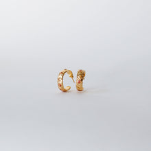 Load image into Gallery viewer, RAINBOW HOOPS with Orange/Yellow sapphires