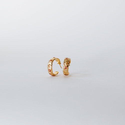 RAINBOW HOOPS with Orange/Yellow sapphires