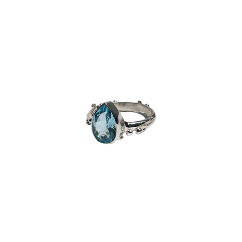 CHANDELIER ring with Sky Blue Topaz