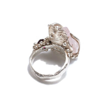 Load image into Gallery viewer, RAW KUNZITE &amp; GARNET ring Rings molinajewellery 