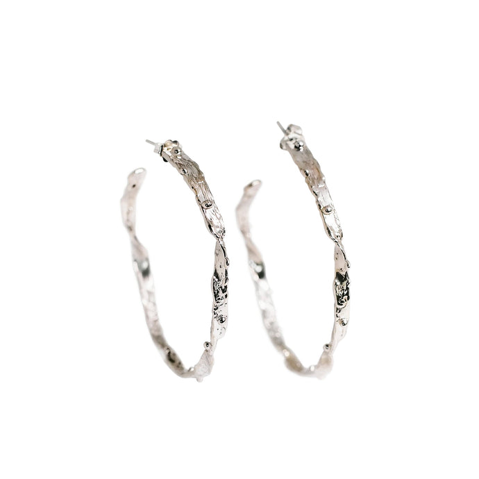 GEORGIA HOOPS in silver Earrings molinajewellery 