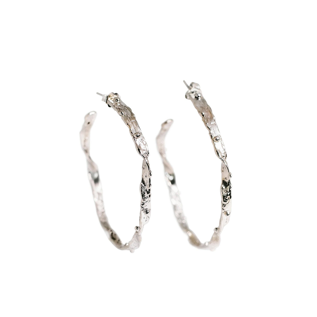 GEORGIA HOOPS in silver Earrings molinajewellery 